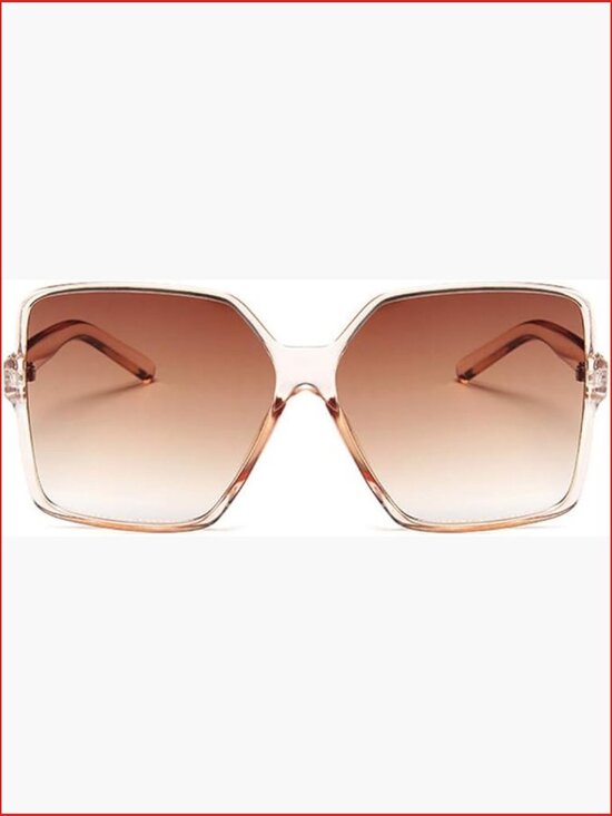Oversized Square Sunglasses UV400 Protection Polycarbonate Lens